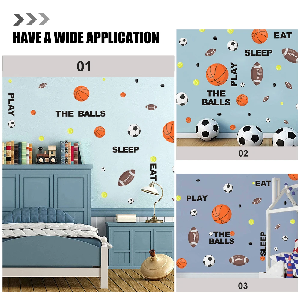 

2Pcs Sports Ball Stickers Basketball Baseball Tennis Soccer Football Scrapbook Laptop Decoration DIY Sports Ball Stickers