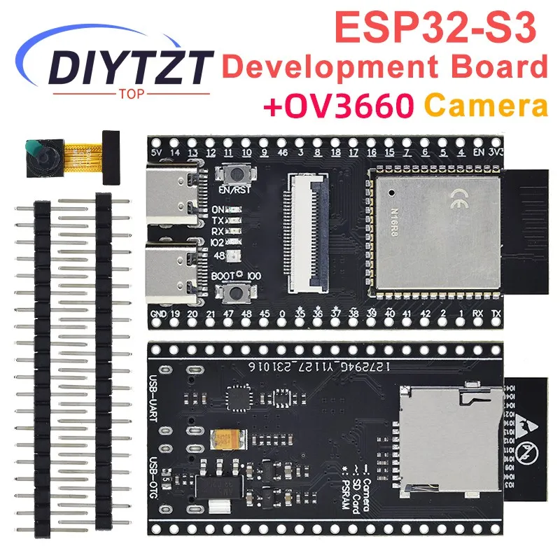 DIYTZT ESP32-S3 N16R8 CAM مجلس التنمية واي فاي + وحدة بلوتوث كاميرا OV3660 #3