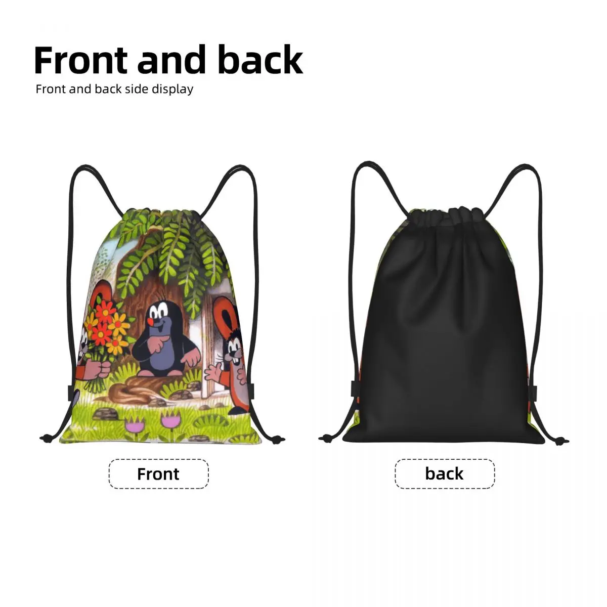 Czech Cartoons Krtek Mole Drawstring Bag Men Women Foldable Gym Sports Sackpack Comics Shopping Storage Backpacks