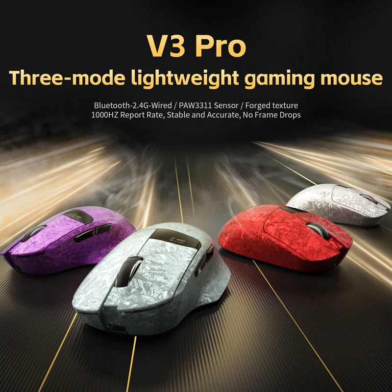 Lenovo Wireless Gaming Mouse Tri-Mode Bluetooth Mouse DPI Adjustable Ergonomic with LED Display Charging Dock Universal Mouse