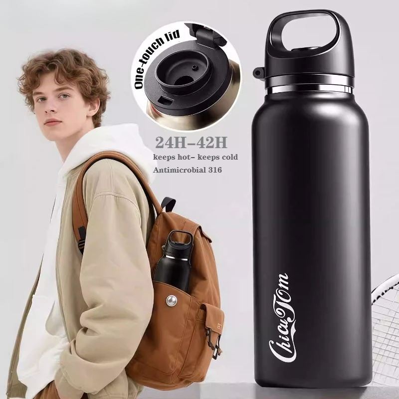 

Stainless Steel Portable Water Bottle Leakproof Insulated SportsCup forOutdoorCycling Hiking Gym Travel Halloween Christmas Gift