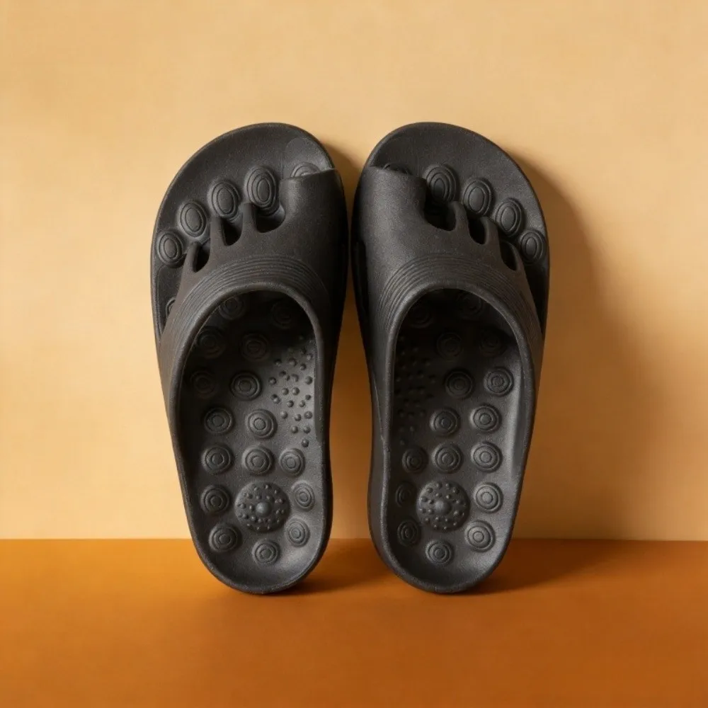 Improvement of Toe Valgus Five-Toe Slippers Arch Support Massage Split-Toe Flip Flops Five Toe Separation Thick Sole