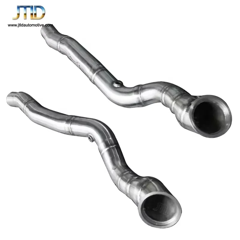 JTLD 304 Stainless Steel Catless Polished Exhaust Downpipe 1mm Thickness for Ferrari California (China Factory)