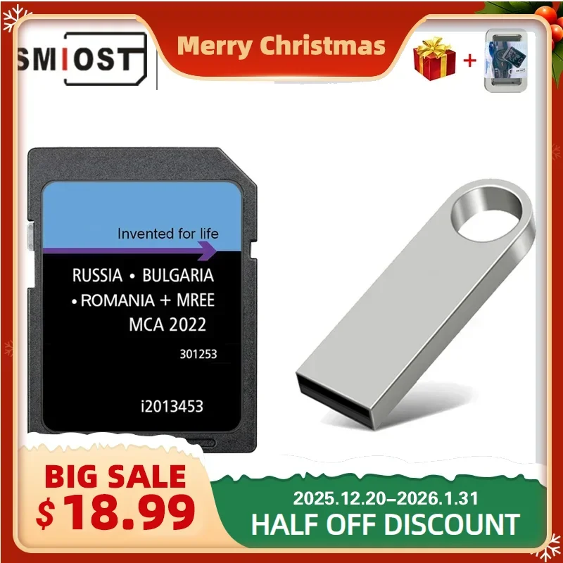 

SMIOST for Ford MCA 2022 Newest Version Navigation SD Card Ford Mondeo Kuga Focus Car Update East Europe RU BG RO Maps i2013453