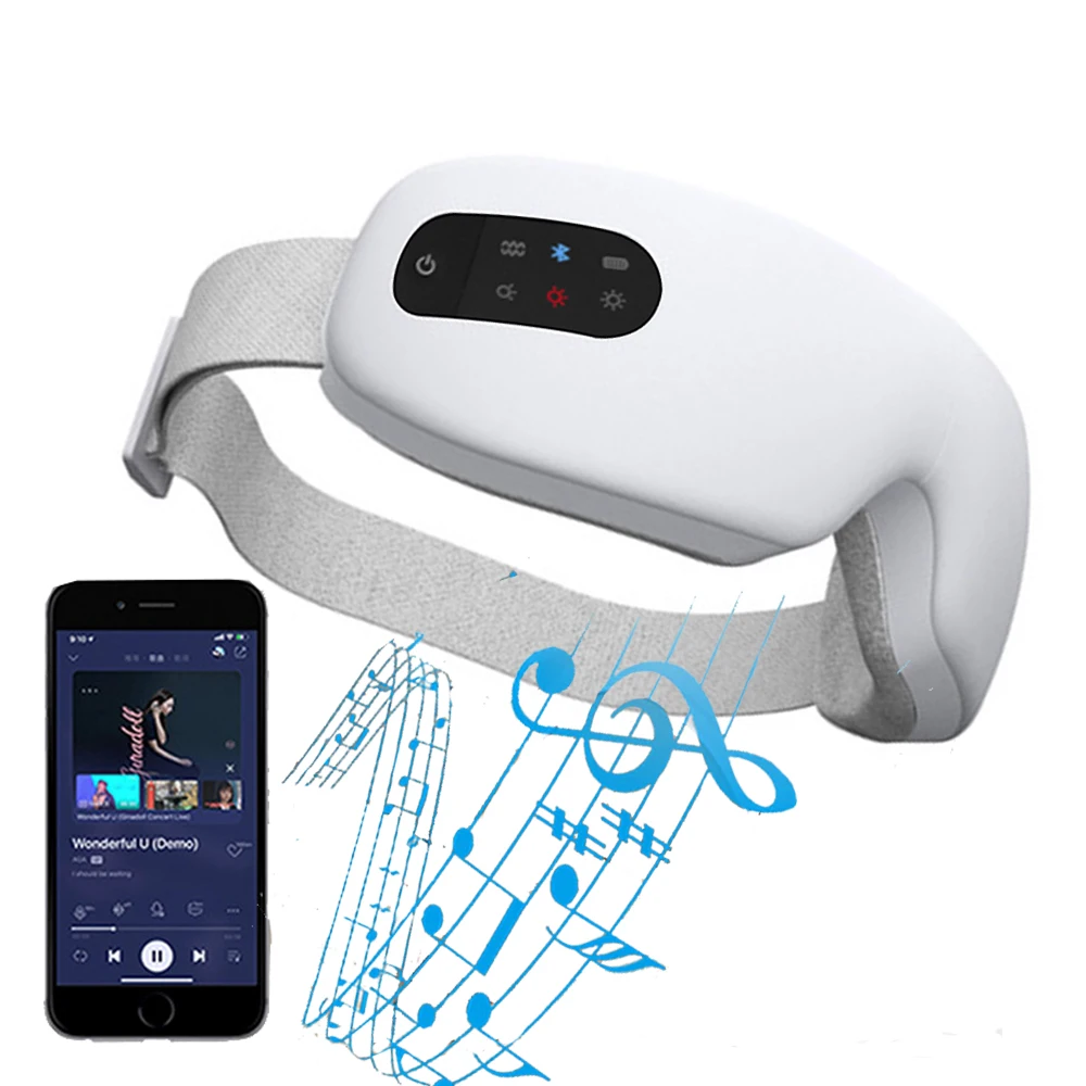 

Eye Massager with Heat Smart Eye Care Device with Music for Migraines Relax Reduce Eye Strain Dark Circles Eye Bag Improve Sleep