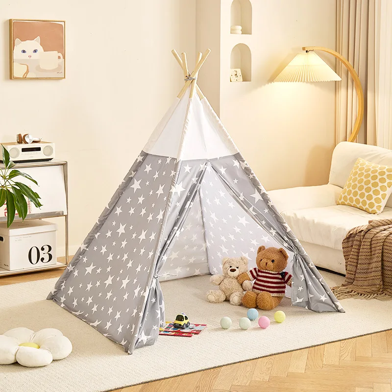 Stock Wholesale Indoor Kids Tent Indian Boy Girl Playhouse Castle Princess House Indoor Children's Tent for Home Use