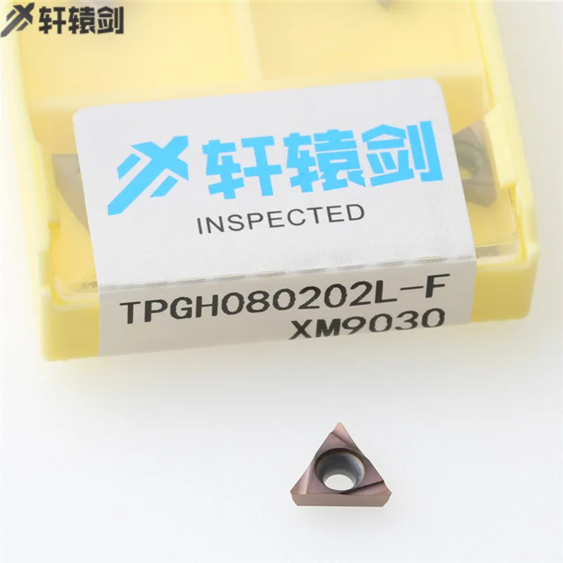 Herramientas de torneado de torno CNC, cortador de Metal de acero inoxidable, 10 piezas, TPGH060102, TPGH060104, TPGH080202, TPGH080204