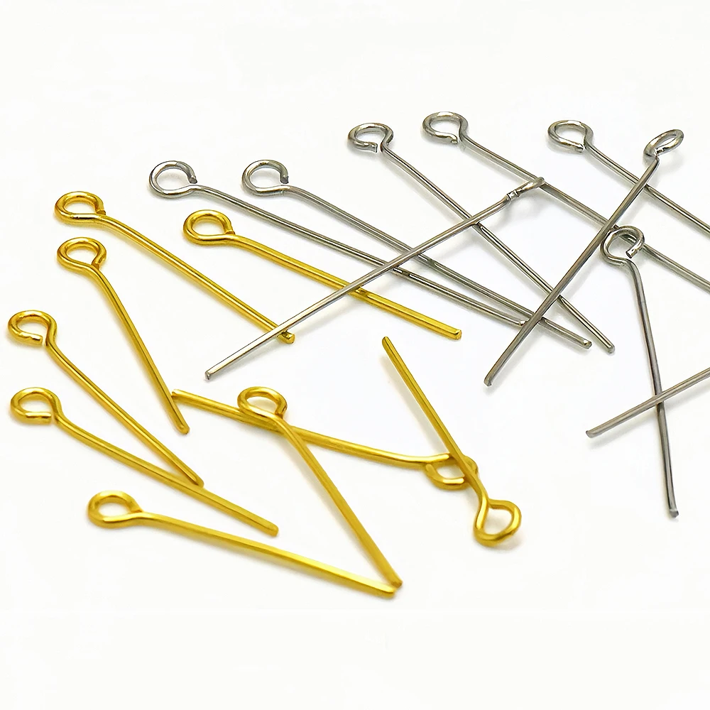 20/100 Stück Ösenstifte 16 18 20 25 30 35mm Edelstahl-Ösenstifte für DIY-Schmuckherstellung Schmuckzubehör – Detail 7