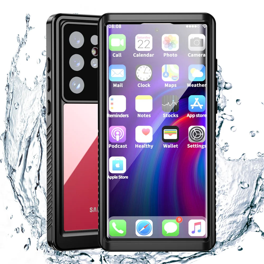 10 pcs wholesale Waterproof Case for Galaxy/S8/S9/S10/S20/S21/FE/S22/S23+/S23/Note 20 Ultra Shockproof Heavy Duty Diving Funda