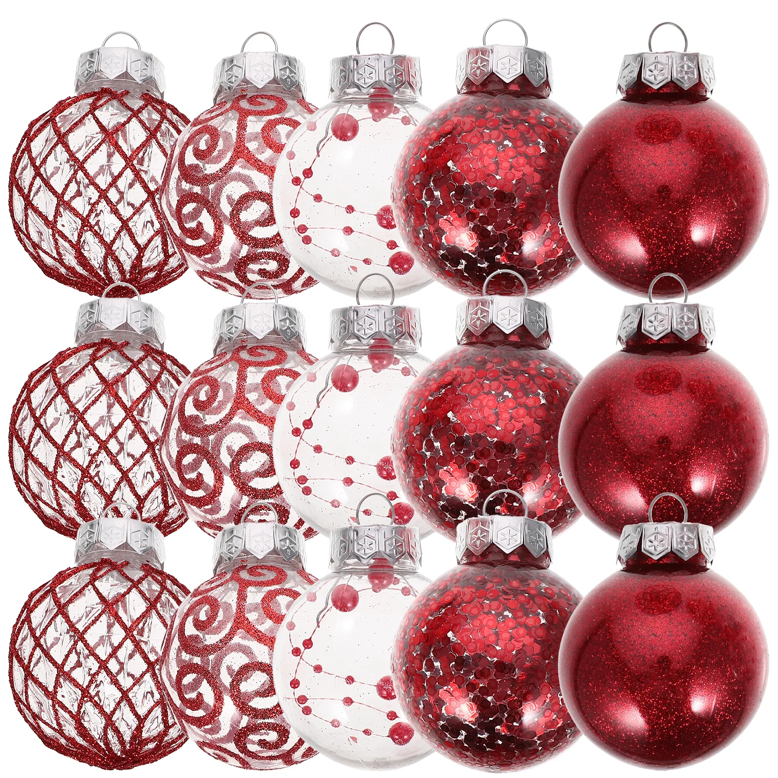 

30Pcs Christmas Balls Ornaments Glitter Xmas Tree Decor Long-Lasting Elegant Mix and Match Pendants Christmas Ball