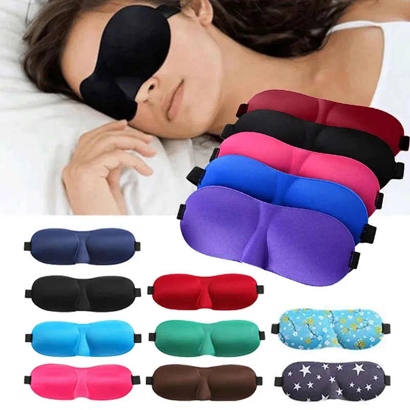 Soft Sleeping Mask Blindfold Eye Relax MassagerSleep Aid Eye Cover Travel Relax 3D Sleeping Eye Mask Blindfold Eyeshade Health