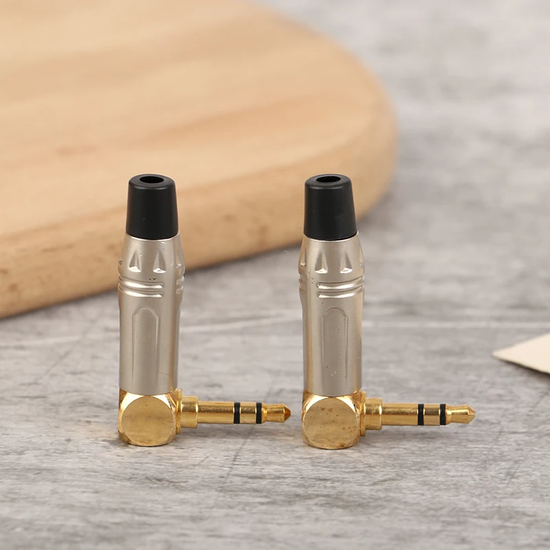 1pc Right Angle Mini Jack 3.5mm Stereo Right Angle Male Plug Audio Repair Earphone Soldering Adapter Solder Connector