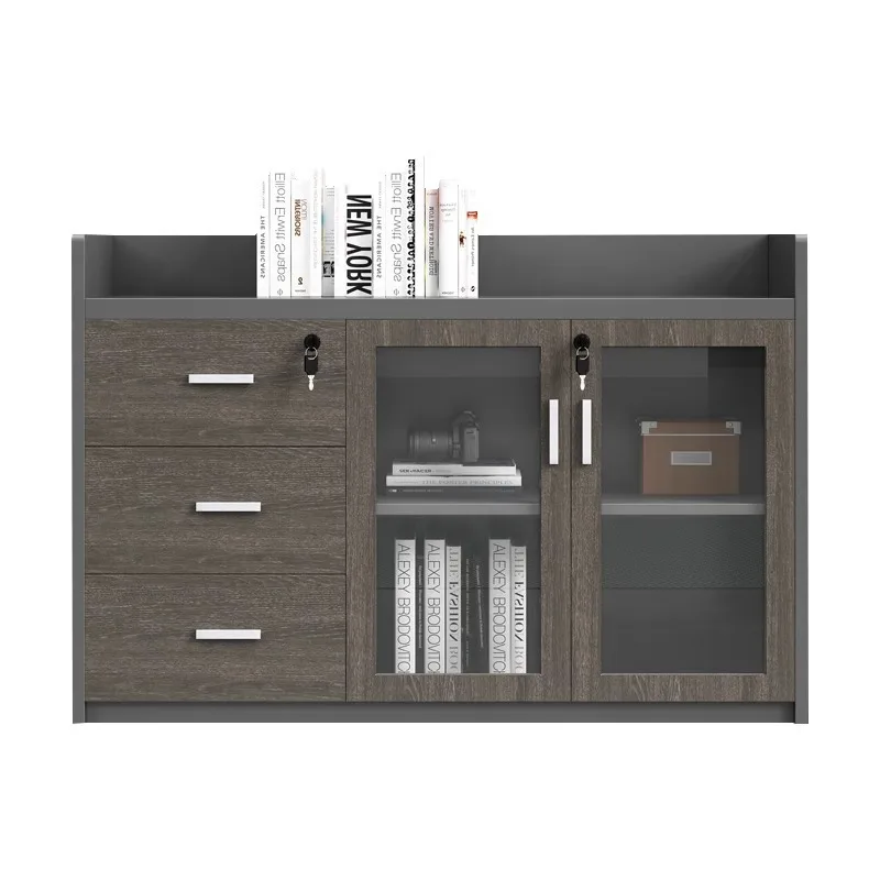 

LH file short cabinet tea storage long cabinet simple modern office furniture floor-to-ceiling bookcase
