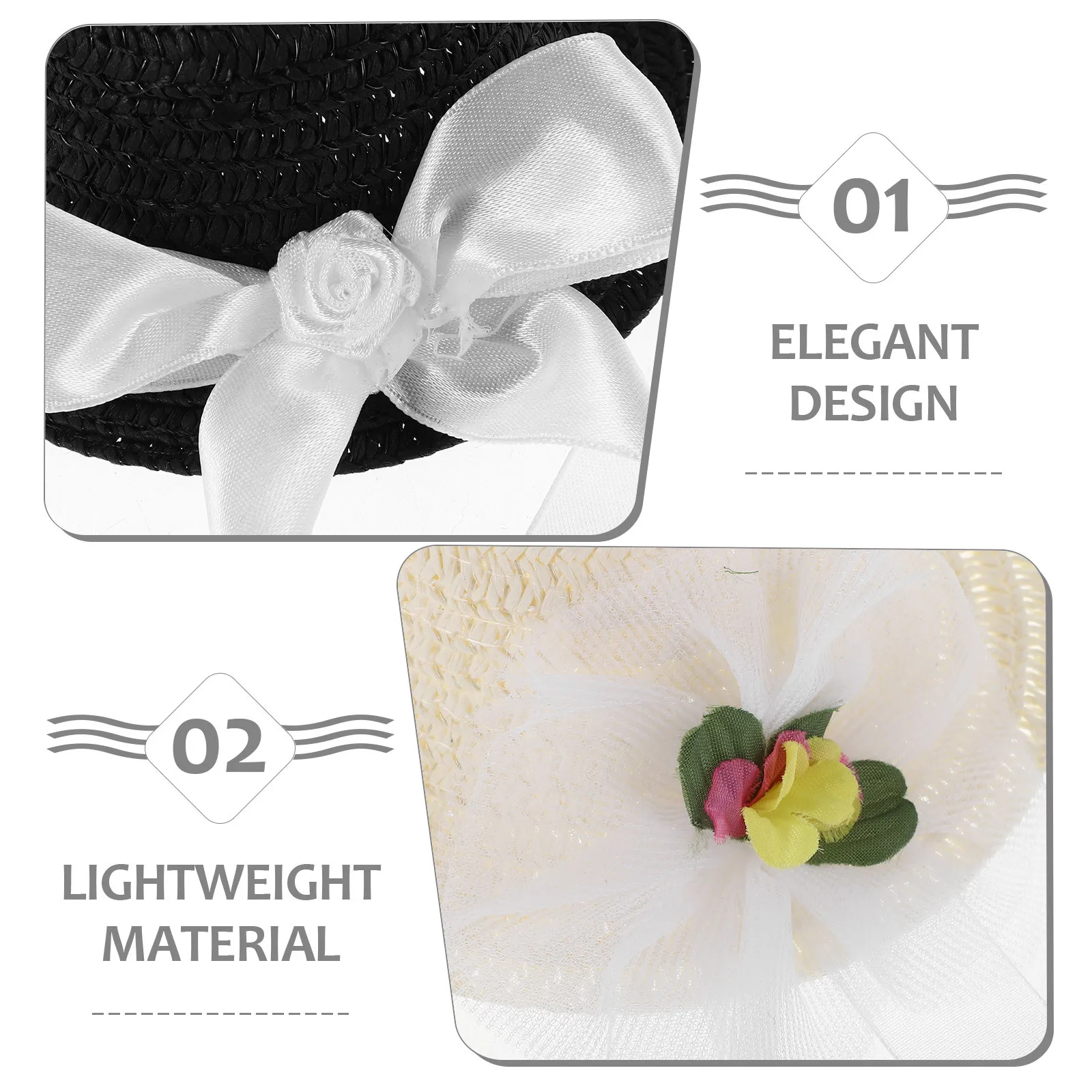 4Pcs Tiny Top Hat Accessories: Vibrant Miniature Formal Hats for DIY Ornaments Hair Decorations Kids Pretend Play Activities