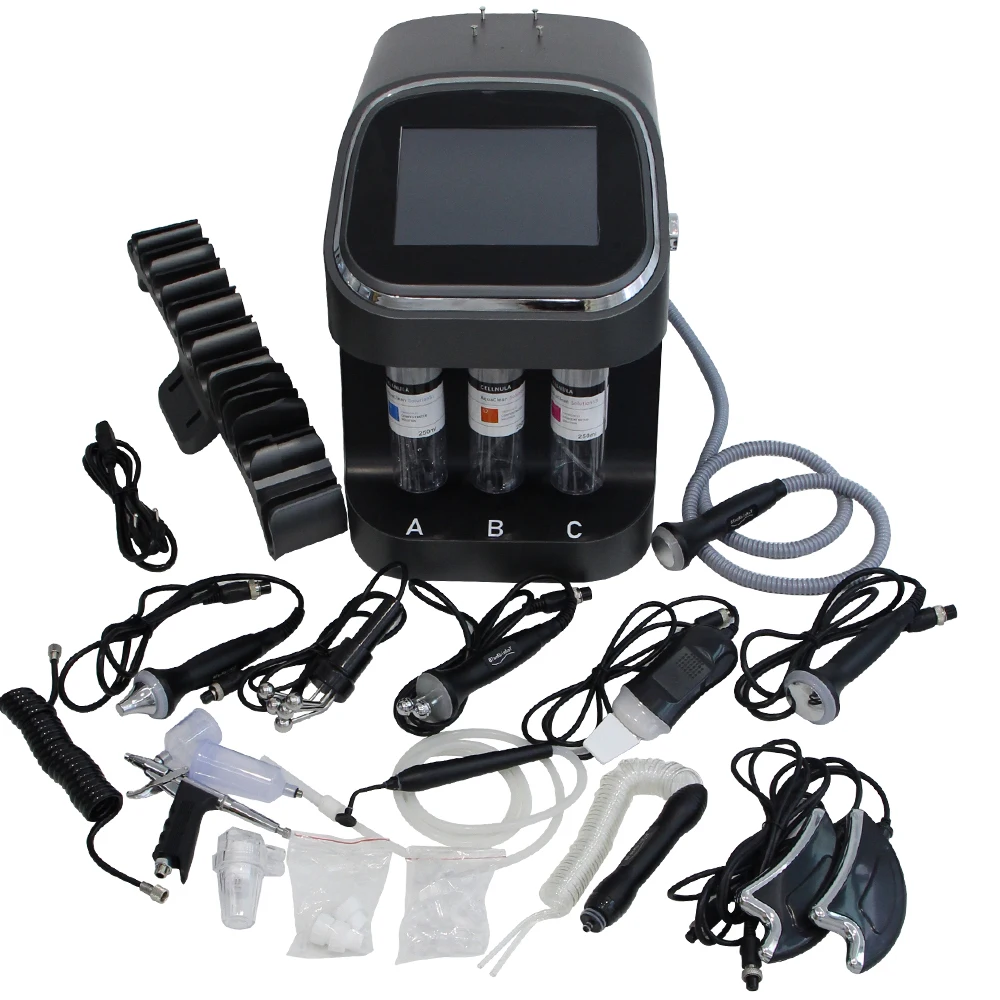 AOKO Multifunctional Facial Care Machine H202 Water Oxygen Hydrogen Hydra Machine 10 in 1 Deep Cleansing Skin Care For Home SPA Use