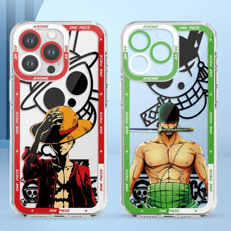 

One Piece Luffys Zoros Phone Case for Xiaomi Mi 15T 11 11T Poco F7 F5 X7 X6 X5 M7 M4 X4 M3 Pro NFC Lite GT Pro 4G 5G Transparent