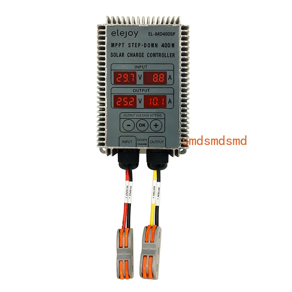 400W MPPT Solar Charger Controller Step-up/Step-down Real-time Monitoring 24~85V/10~30V Output Voltage Solar Battery Recharging