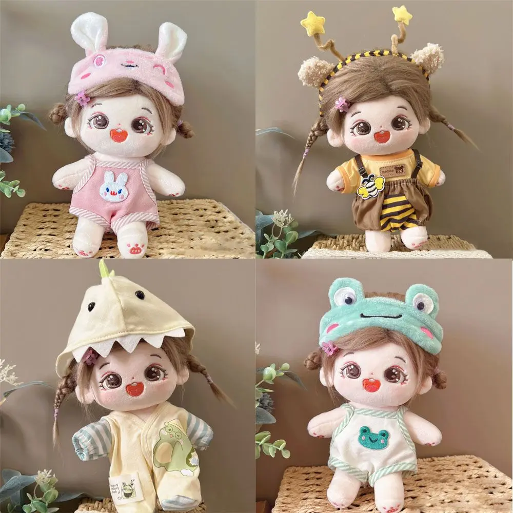 20cm Doll Clothes Shark Bee Cartoon Animal Coat Cotton Stuffed Dolls Lovely Outfit Changing Dressing Game Dolls Accessories