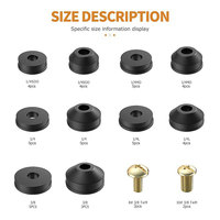 48PCS Plumbing Faucet Seal Washer O-ring Rubber Faucet Washer Assortment with Screws Flat Beveled for Repairing Faucet Leak