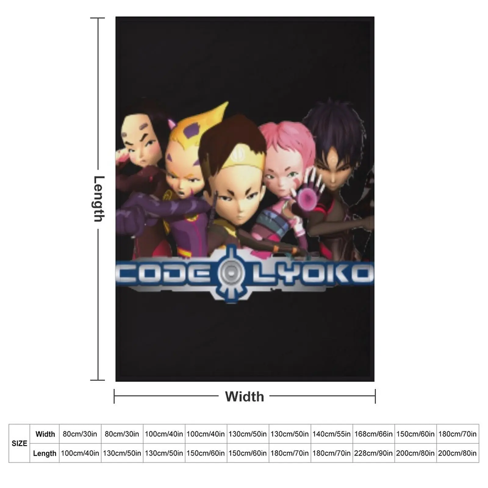 Code Lyoko Throw Blanket Soft Big anime Bed Plaid on the sofa Blankets