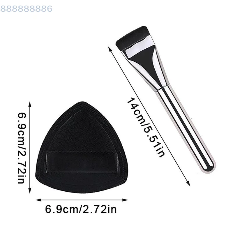 แปรงแต่งหน้าชนิดน้ำน้ำหนักเบาพร้อมหัวแบนแบบคำเดียว ฟองน้ำรองพื้น อุปกรณ์เสริมเครื่องมือแต่งหน้า