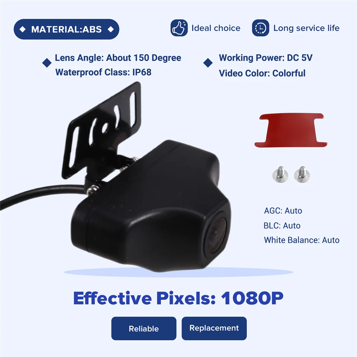 For PG17 M63 Lite Rear View Camera 4 Pin Night Vision Backup Parking Reverse Waterproof HD Video Vehicle Camera