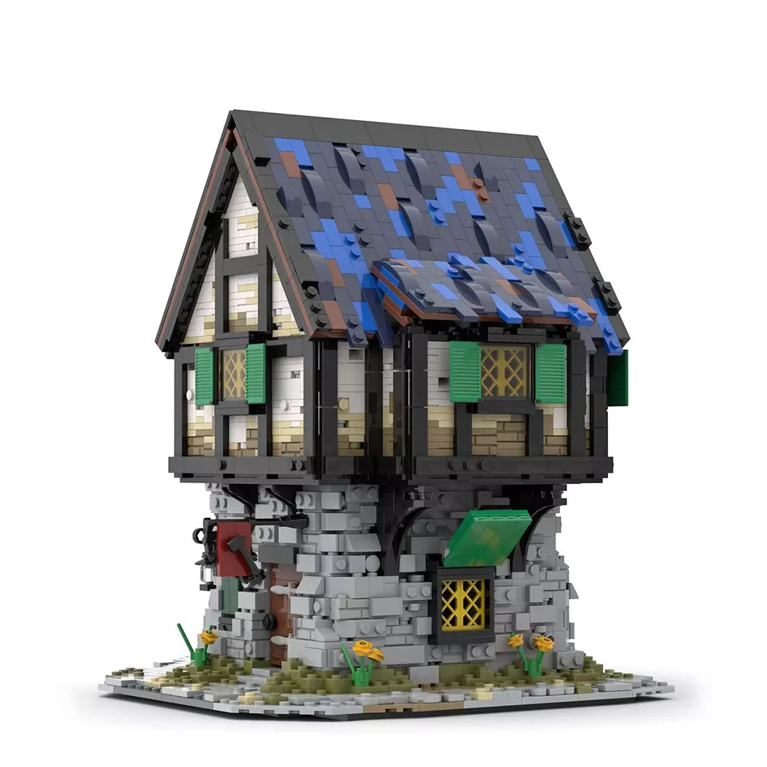 

Creative Expert MOC 44070 Medieval Architecture Blacksmith Shop Iron Smelting Yard Model 2997PCS Building Block Brick Puzzle Toy