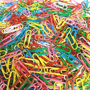 Colorido Paper Clip Holder, Escola Binding Clips, Paper Clips, Paper Clips, Office, Paperclips para papelada, 28x8mm, 100 pcs, 200 pcs, 300pcs