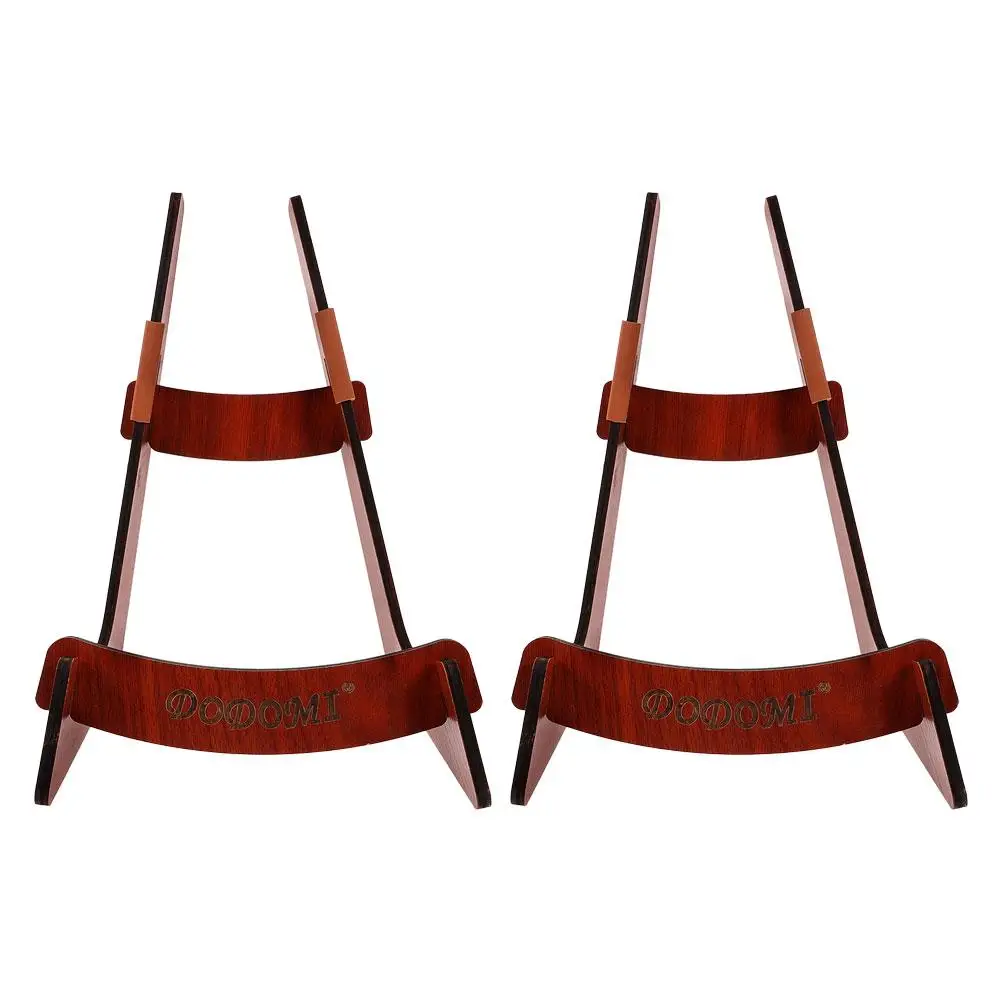 

2 Pcs Violin Stand Ukulele Support Bracket Mandolin Wood Holders Cello Display Tool