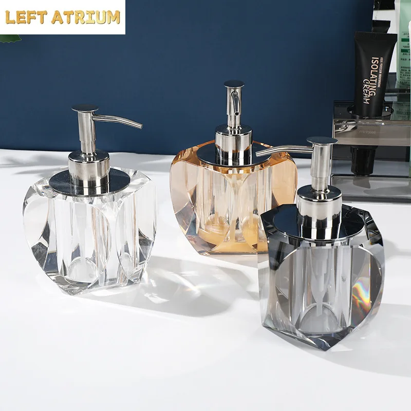 Crystal Lotion Bottle Bathroom Products Distribution Bottle Hand Sanitizer Bottles Shampoo Shower Gel Bottles Soap Dispenser
