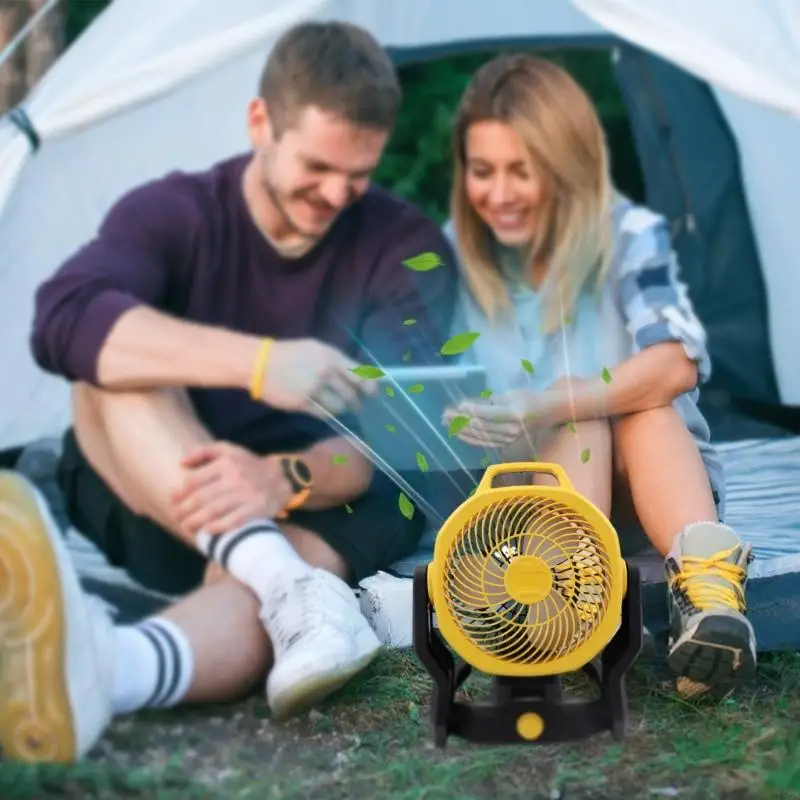 

Portable 10inch Camping Fan Power Desktop Floor Fan for BL1860 BL1850 BL1840 BL1830 BL1820 BL1815 Battery Y5GB