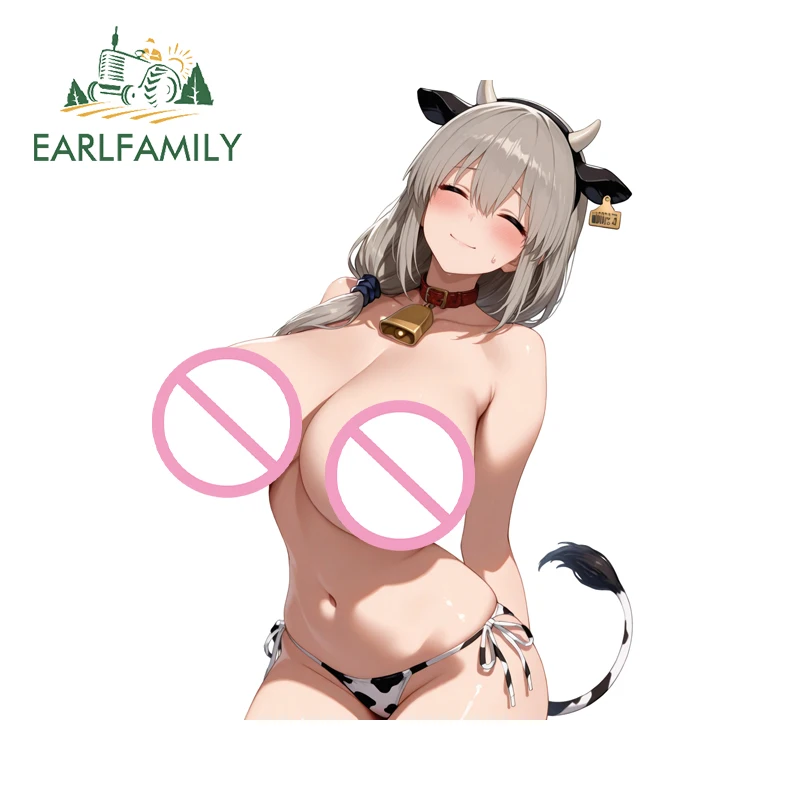 

EARLFAMILY Alluring Chest Uzaki Tsuki Creative Sticker Vibrant Scooter Decals PVC Suitable For Auto Vehicle Styling Accessories