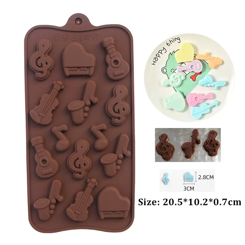 Musical Instrument Candy Chocolate Mold Silicone Mould Baking Tool