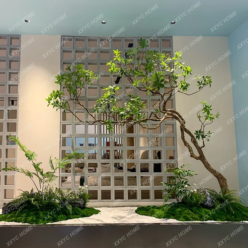 Simulation Green Plant Landscape Window Bionic Plant Decorative Tree Large Fake Trees