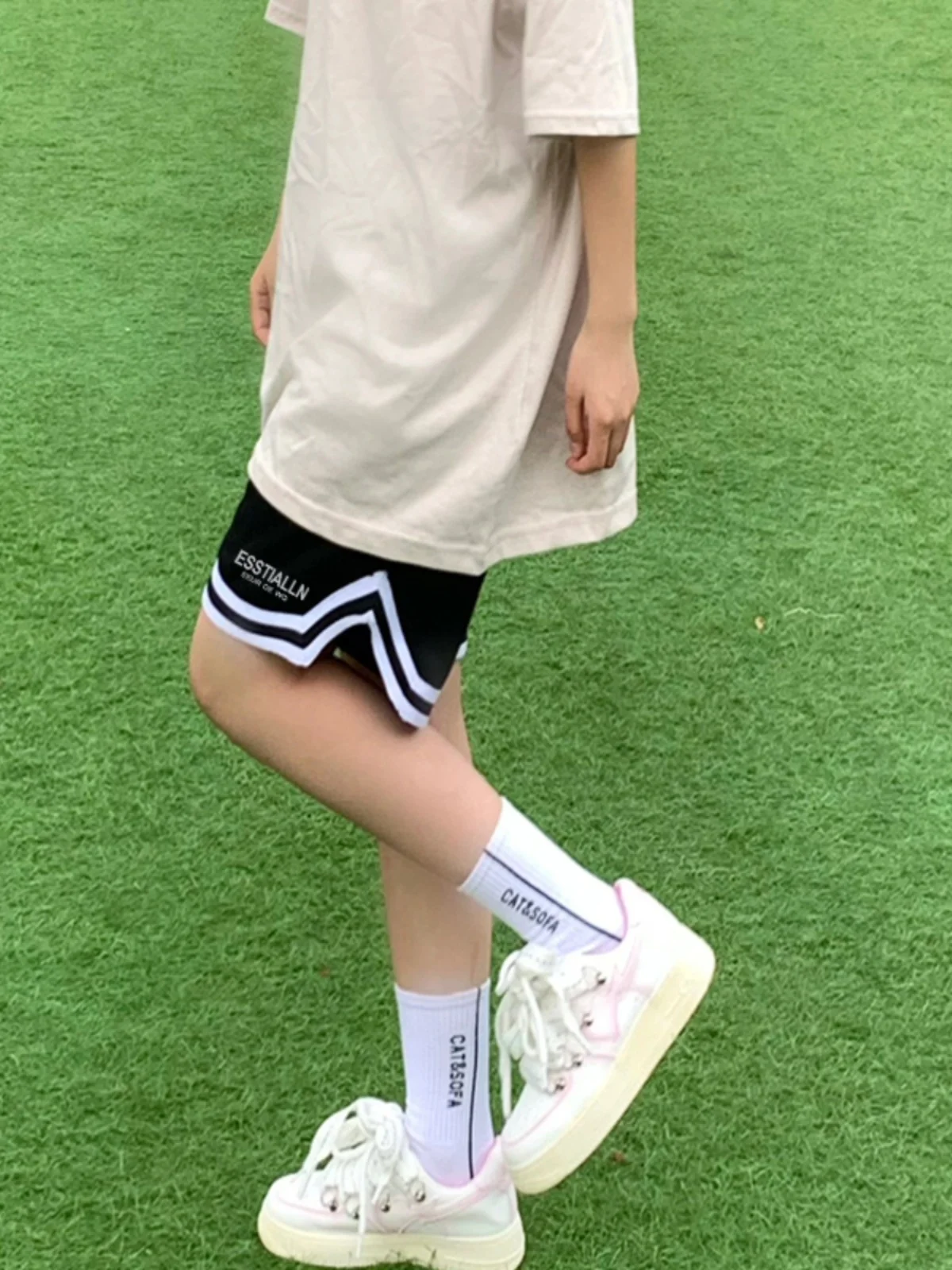 

Спортивные повседневные шорты Spor Five-Quarter для мужчин и женщин, летние модные шорты для баскетбола, фитнеса, пляжной одежды, удобные брюки свободного кроя