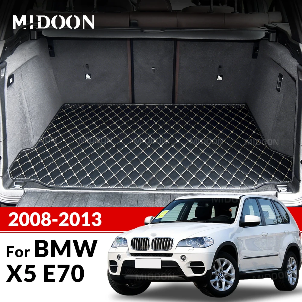 Car Trunk Mat for BMW X5 E70 Five Seats 2008 2009 2010 2011 2012 2013 Cargo Liner Carpet Interior Accessories Cover