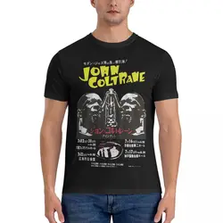 Men's T-Shirts Japanese Novelty Pure Cotton Tee Shirt Short Sleeve John Coltrane T Shirts O Neck Tops Classic