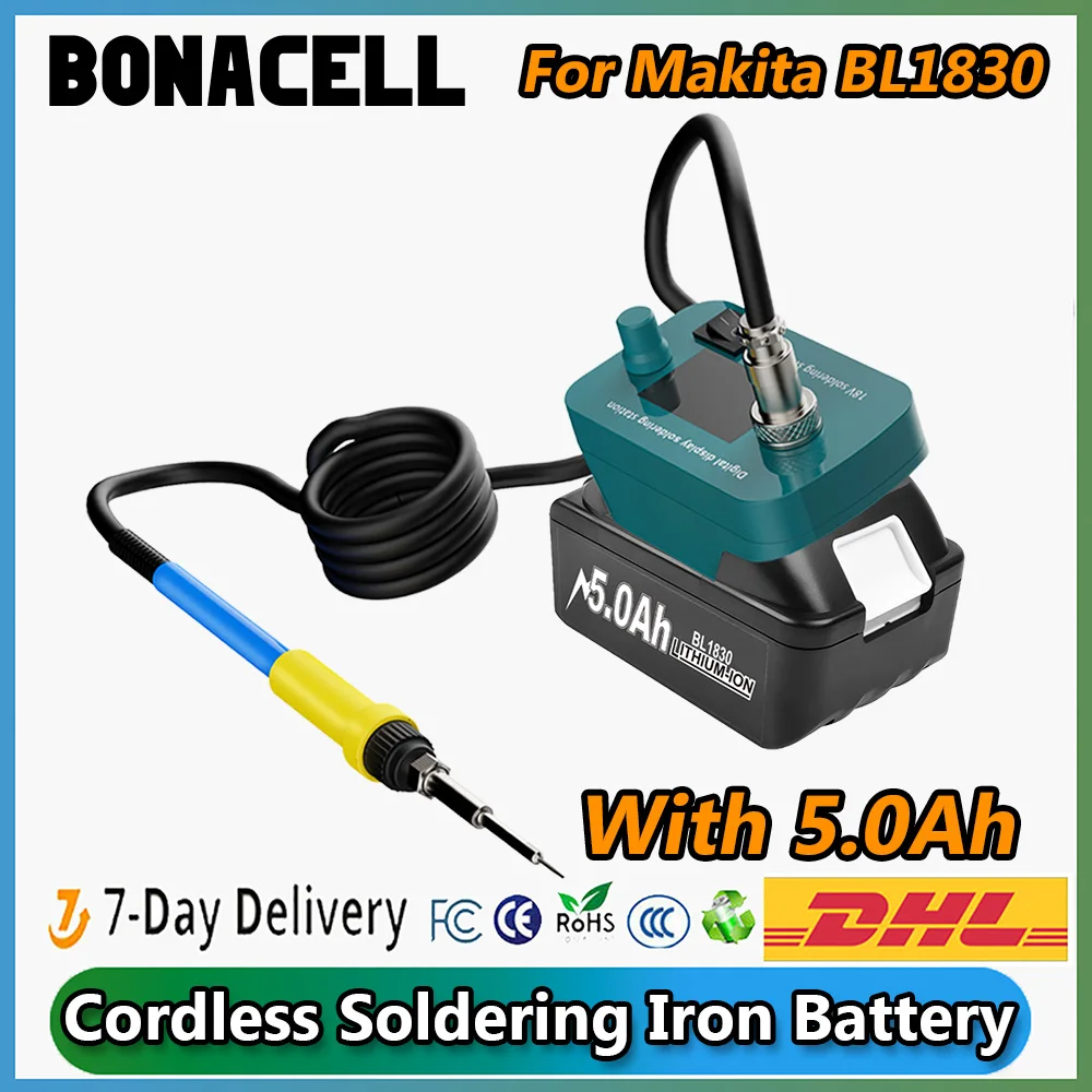 Do bezprzewodowej lutownicy Makita BL1830 z akumulatorem 18 V 5000 mAh do lutownicy BL1815 BL1840 BL1850 BL1860