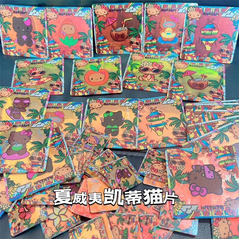 Cartoon anime Sanrio cute Hello Kitty acrylic patch,2/4/8cm UV printing double-sided transparent,handmade DIY keychain accessory