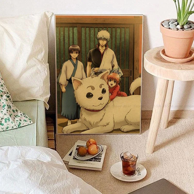 Classic Anime Gintama DIY poster Kraft Paper Vintage Poster Wall Art Painting Study Room Wall Decor image 4