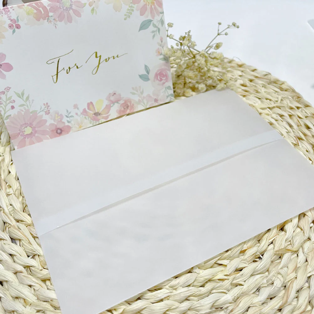 50 Pcs Kraft Paper Wedding Invitation Envelope Student Greeting Cards Envelopes Bulk Litmus for