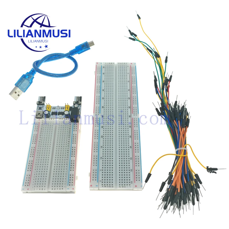 3.3V/5V MB102 Breadboard Power Supply Module 400 830 Point Solderless PCB Bread Board Test Develop DIY for Arduino Starter Kits