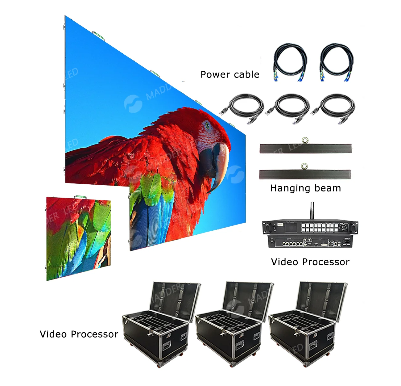 P2.5/P3.076 Indoor Stage LED Rental Cabinet IP65 Waterproof Dustproof Anti-collision Customizable