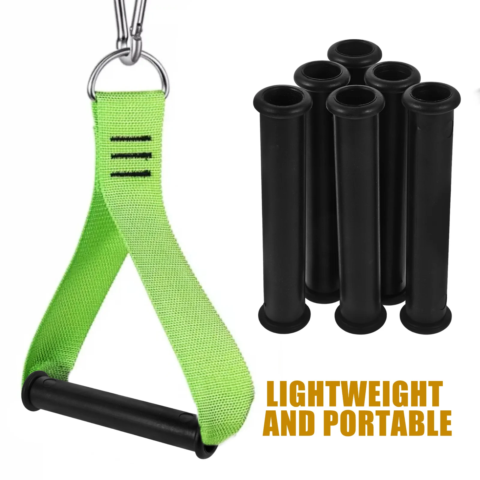 

20Pcs Durable Pull Down Handle Fitness Cable Attachment Ergonomic Resistance Band Handles Household Workout Training Cable