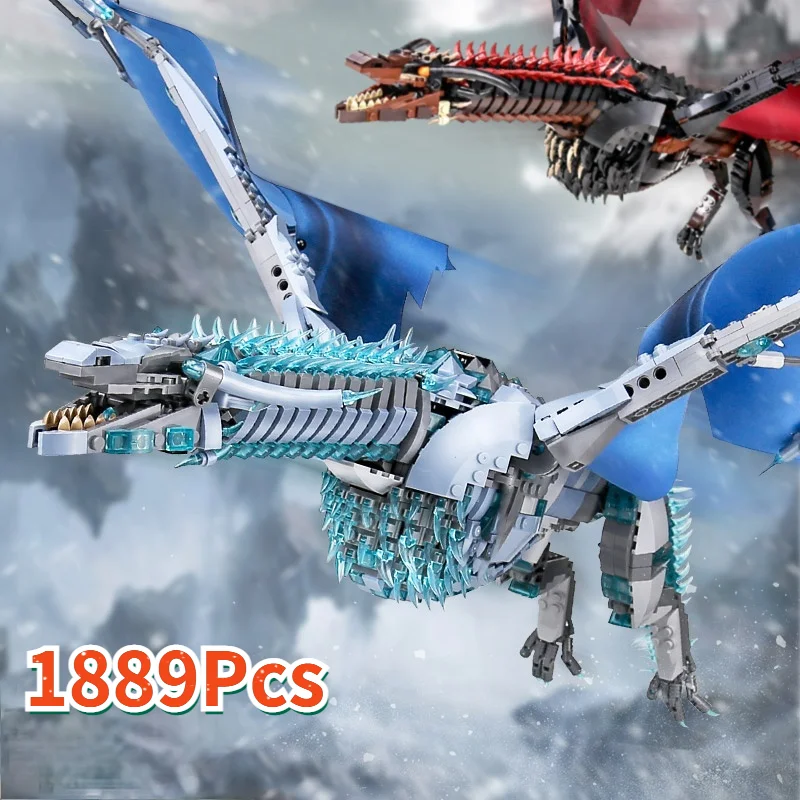 K89 K90 Movie Series Creative Toys The Drogon and Viserion Dragon Model Toys Assembly Kits Building Blocks Kids Christmas Gifts