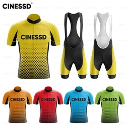 CINESSD-Cycling Sports Kits for Men, Summer Riding Uniform, MTB Clothing, Breathable Road Bicycle Suit, New Jersey Set, 2023