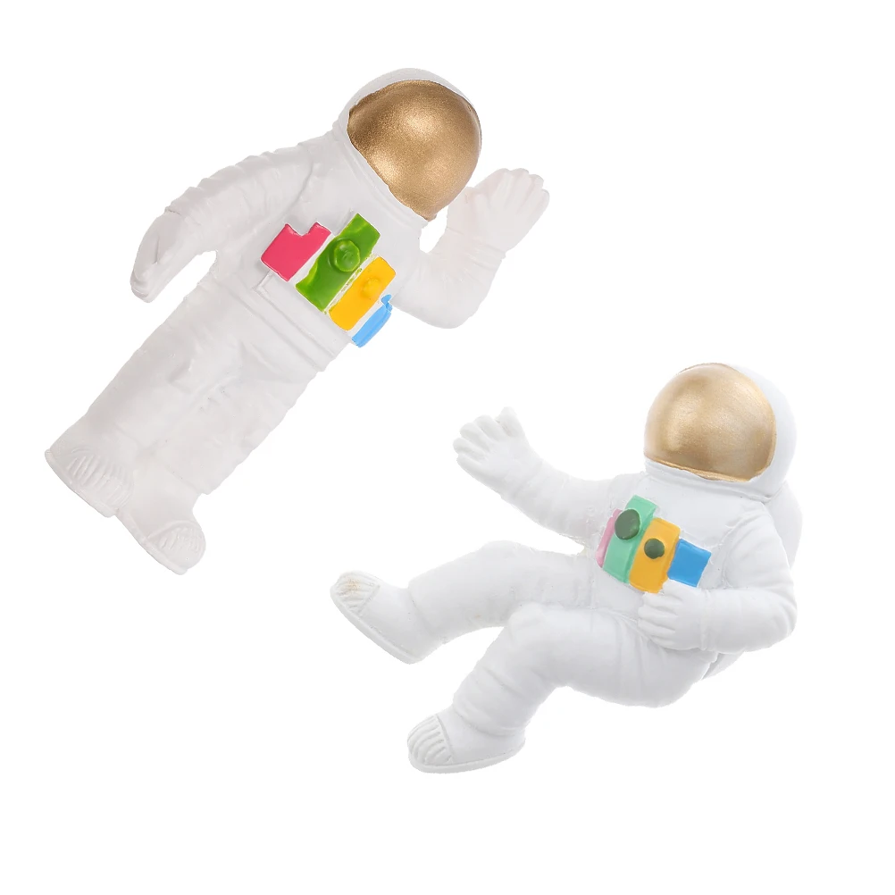 

2Pcs Astronaut Resin Fridge Magnets 3D Creative Stickers for Refrigerator Freezer Bright Color Premium Material