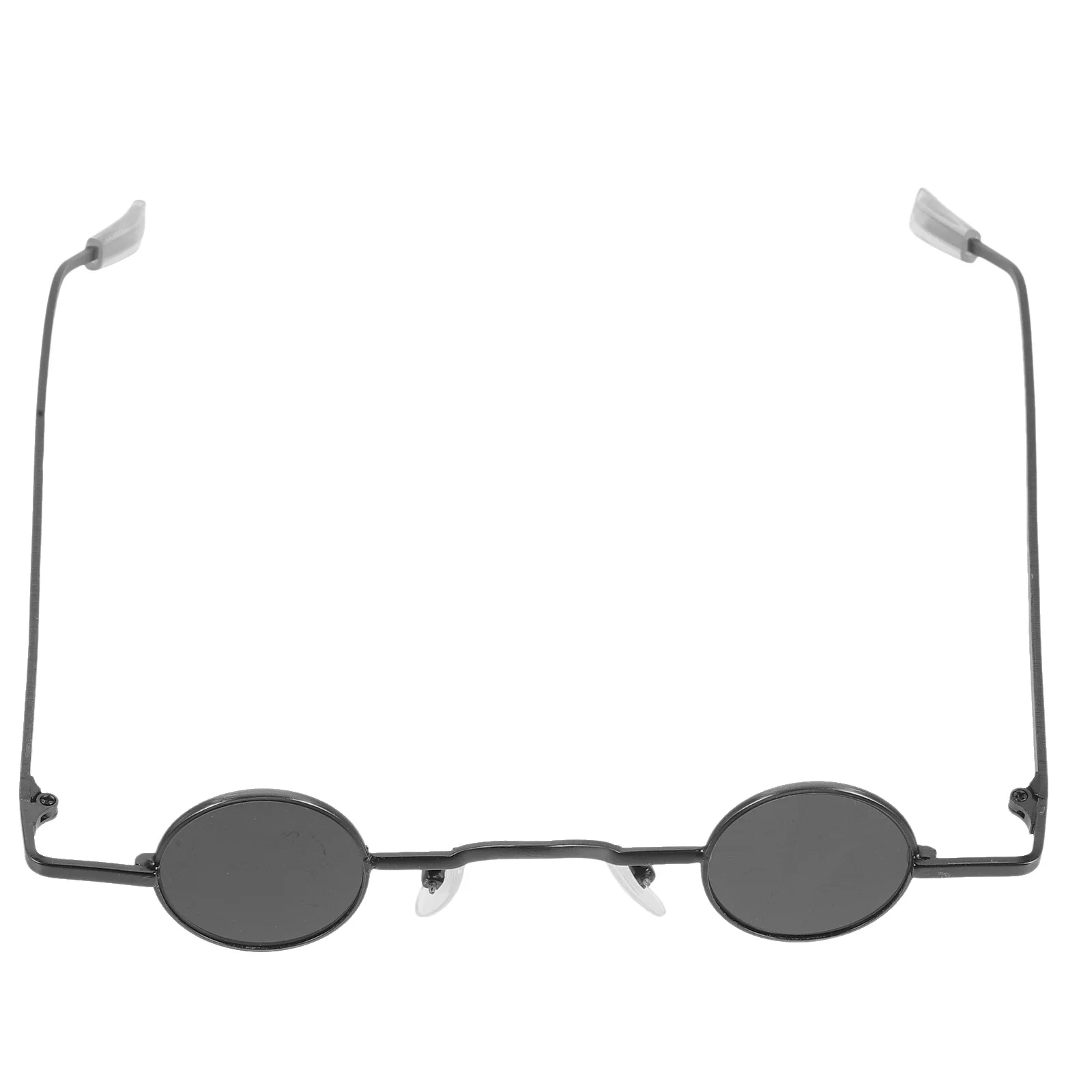 

Retro Sunglasses Black Small Round Frame Lightweight Eyewear For Beach Outdoor Party Decor Creative Uv Protection Shades