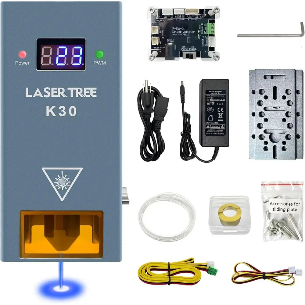 

LASER TREE Laser ule, 30000 mW(30W) Optical Output Laser Cutter ule, Higher Accuracy Laser Engraving ule with Air Assist, Laser