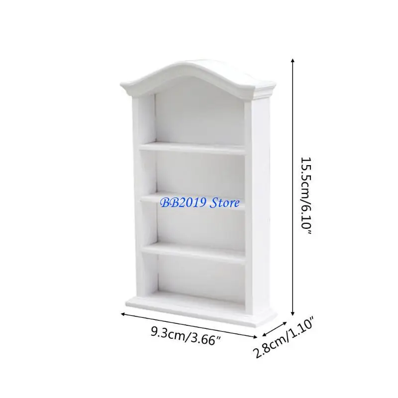 Q0KB 1/12 Puppenhaus Dekoration Zubehör Buch Rack Model Kinder Puppen Spielzeugmöbel